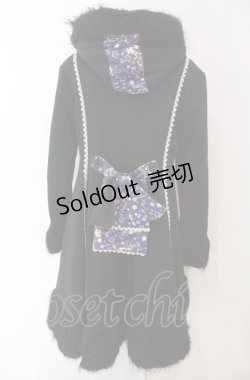 画像4: gouk / 和柄フードロングコート  ブラック×ネイビー O-25-04-30-1062-GO-CO-IG-ZT-C027
