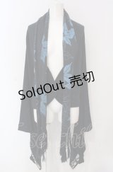 gouk / ストール付き着物袖ボレロ  ネイビー O-25-04-30-1064-GO-TO-IG-OS