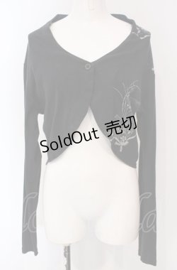 画像1: gouk / プリントカットボレロ  ブラック×ブルー O-25-04-30-1067-GO-TO-IG-OS