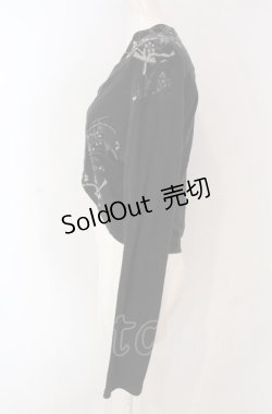 画像2: gouk / プリントカットボレロ  ブラック×ブルー O-25-04-30-1067-GO-TO-IG-OS