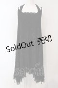 h.NAOTO / ホルターネックAラインカットワンピース  ブラック O-25-04-30-1068-HN-OP-IG-OS