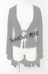 gouk / フィッシュテール着物カーディガン  ブラック O-25-04-30-1069-GO-TO-IG-OS