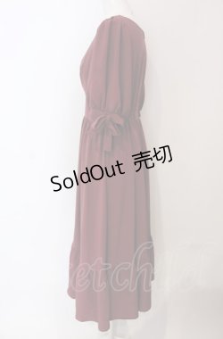 画像2: An MILLE / 袖リボンワンピース M ワイン O-25-04-30-1072-EL-OP-OW-OS