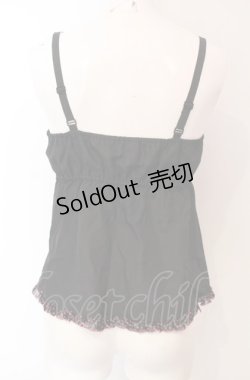 画像3: MILK / ダブルリボンキャミ  クロ×ピンク O-25-04-30-1075-ML-TO-OW-OS