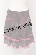 MILK / ドットシフォンスカート  クロ×ピンク O-25-04-30-1076-ML-SK-OW-OS