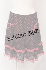 MILK / ドットシフォンスカート  クロ×ピンク O-25-04-30-1076-ML-SK-OW-OS