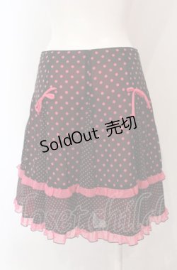 画像3: MILK / ドットシフォンスカート  クロ×ピンク O-25-04-30-1076-ML-SK-OW-OS