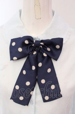 画像2: Shirley Temple / 水玉リボンブラウス 160ｃｍ サックス O-25-04-30-1079-ET-BL-OW-OS