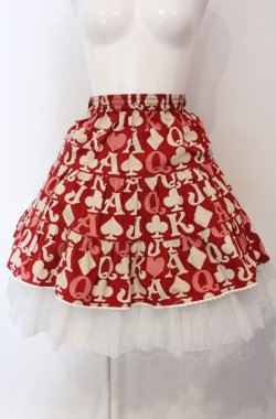 画像1: Shirley Temple / トランプ総柄スカート 150ｃｍ アカ O-25-04-30-1082-ET-SK-OW-OS
