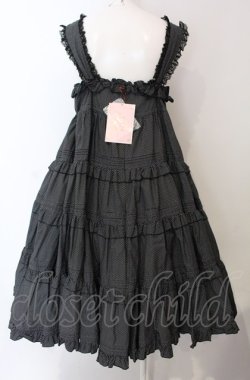 画像4: metamorphose / 共布フリル4段ティアードジャンパースカート  クロ O-25-04-30-1084-ME-OP-OW-OS