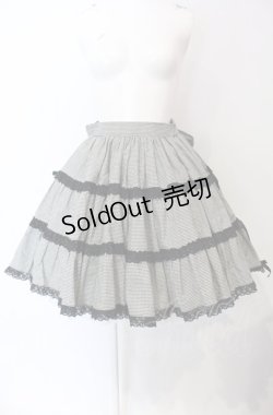 画像1: metamorphose / ギンガムチェックティアードスカート  クロ O-25-04-30-1085-ME-SK-OW-OS