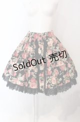 Cornet / 薔薇柄スカート  クロ O-25-04-30-1086-LO-SK-OW-OS