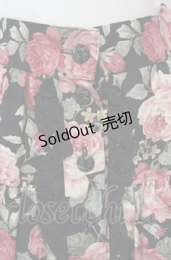 画像2: Cornet / 薔薇柄スカート  クロ O-25-04-30-1086-LO-SK-OW-OS