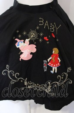 画像2: BABY,THE STARS SHINE BRIGHT / オズの魔法使いサーキュラー巻きスカート  クロ O-25-04-30-1087-BA-SK-OW-OS