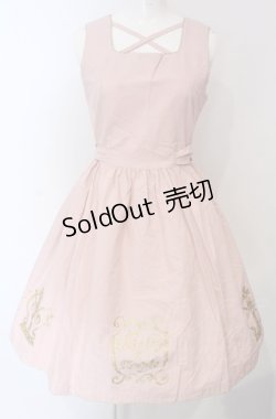 画像1: Shirley Temple / エンブレム＆王冠ptジャンパースカート 160ｃｍ ピンク O-25-04-30-1088-ET-OP-OW-OS