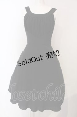 画像1: JESUS DIAMANTE / ギャザーワンピース XS クロ O-25-04-30-1089-JE-OP-OW-OS