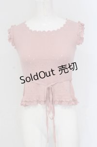 Shirley Temple / ビーズ使いニットベスト 150ｃｍ ピンク O-25-04-30-1099-ET-TO-OW-OS