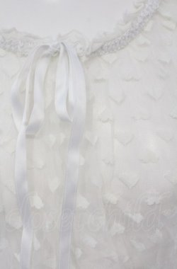 画像2: Honey Cinnamon / オフショルハートチュールトップス  シロ O-25-04-30-1100-LO-TO-OW-OS