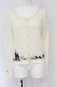 axes femme / シルエット柄カーディガン M キナリ O-25-04-30-1105-AX-TO-OW-OS