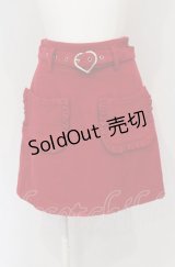 Honey Cinnamon / ハートバックル台形スカート  アカ O-25-04-30-1106-LO-SK-OW-OS