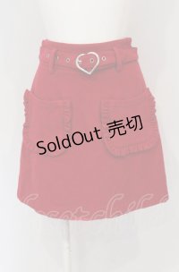 Honey Cinnamon / ハートバックル台形スカート  アカ O-25-04-30-1106-LO-SK-OW-OS