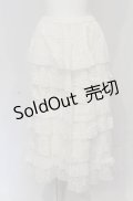 Jane Marple Dans Le Salon / レースティアードロングスカート M シロ O-25-04-30-1107-JM-SK-OW-OS