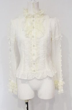 画像1: Angelic Pretty / ロイヤルボウタイブラウス（ボウタイ欠品）  アイボリー O-25-04-30-1110-AP-BL-OW-OS