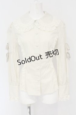 画像1: metamorphose / 綿混レースブラウス  キナリ O-25-04-30-1111-ME-BL-OW-OS