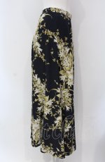 画像2: 【SALE】INGEBORG / 百合柄フレアスカート  ネイビー O-25-04-30-1012-LO-SK-IG-ZT363 (2)