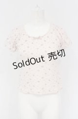 Honey Cinnamon / 花柄Tシャツ F ピンク O-25-04-30-1116-LO-TO-OW-OS
