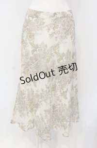 INGEBORG / フラワーペイズリーロングスカート 9 アイボリー O-25-04-30-1013-LO-SK-IG-ZT363
