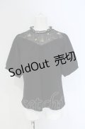 Fi.n.t / ヨークローズ刺繍プルオーバーブラウス F クロ O-25-04-30-1122-CA-BL-OW-OS