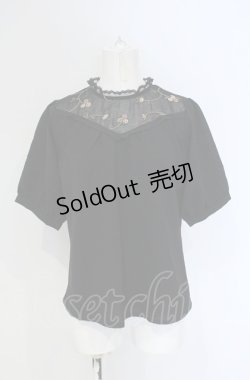 画像1: Fi.n.t / ヨークローズ刺繍プルオーバーブラウス F クロ O-25-04-30-1122-CA-BL-OW-OS