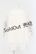 an another angelus / スミレ刺繍チュールブラウス F アイボリー O-25-04-30-1123-CA-BL-OW-OS