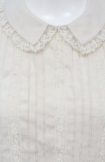 画像2: 【SALE】an another angelus / レース使いピンタックブラウス F アイボリー O-25-04-30-1128-CA-BL-OW-ZT079 (2)
