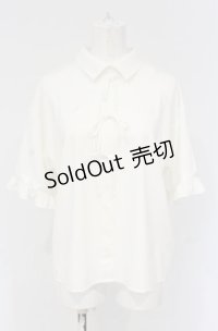 merry jenny / リボンリボンリボンシャツ F オフホワイト O-25-04-30-1130-LO-BL-OW-OS