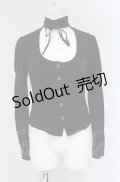 h.naoto Blood / チョーカー付きカットカーディガン  ブラック O-25-04-30-1133-HN-TO-OW-OS