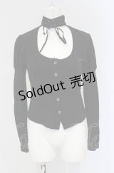 h.naoto Blood / チョーカー付きカットカーディガン  ブラック O-25-04-30-1133-HN-TO-OW-OS
