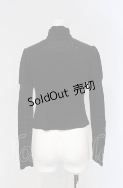 画像4: h.naoto Blood / チョーカー付きカットカーディガン  ブラック O-25-04-30-1133-HN-TO-OW-OS