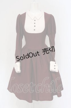 画像1: NO.S PROJECT / クラシックレトロワンピース S ボルドー O-25-04-30-1134-LO-OP-OW-OS