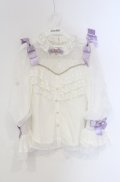 HinanaQueena /  妖精の秘密の花園ブラウス S シロ×ラベンダー O-25-04-30-1139-LO-BL-OW-OS