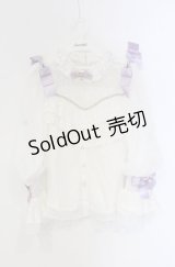 HinanaQueena /  妖精の秘密の花園ブラウス S シロ×ラベンダー O-25-04-30-1139-LO-BL-OW-OS