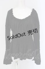 Sheglit / ゴムシャーリングブラウス M クロ O-25-04-30-1140-EL-BL-OW-OS