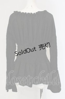 画像2: Sheglit / ゴムシャーリングブラウス M クロ O-25-04-30-1140-EL-BL-OW-OS