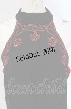画像2: GOTHその他 / 刺繍ホルタ-トップス L クロ×オレンジ O-25-04-30-1141-EL-TO-OW-OS