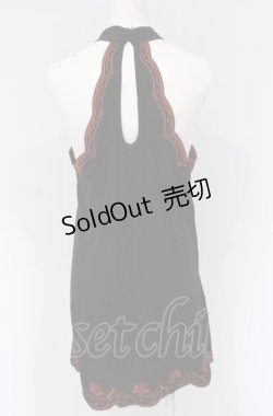 画像4: GOTHその他 / 刺繍ホルタ-トップス L クロ×オレンジ O-25-04-30-1141-EL-TO-OW-OS