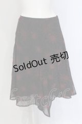 BATSU / 蜘蛛の巣スカート  ブラック×レッド O-25-04-30-1144-PU-SK-OW-OS