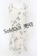 INGEBORG / リボン柄ノースリーブカットワンピース 9 アイボリー O-25-04-30-1018-LO-OP-IG-OS