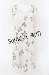 INGEBORG / リボン柄ノースリーブカットワンピース 9 アイボリー O-25-04-30-1018-LO-OP-IG-OS