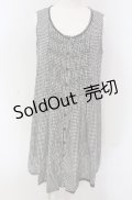 INGEBORG / ギンガムチェックフロントシャーリングノースリーブチュニック 9 クロ×シロ O-25-04-30-1020-LO-TO-IG-OS
